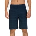 thumbnail image 1 of Hurley Men's Windowpane Print Granada Board Shorts Blue Size 32, 1 of 2