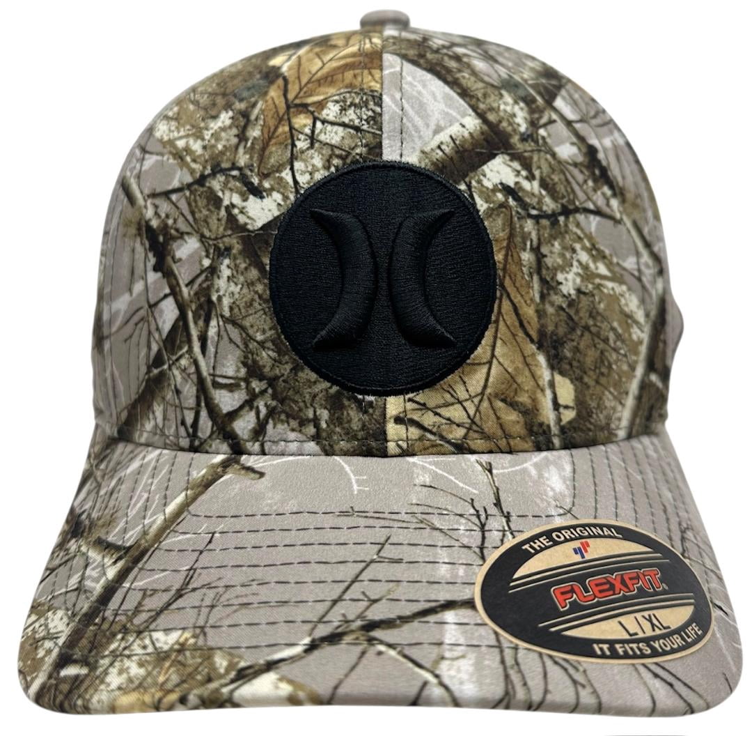 Hurley Men's X RealTree EDGE Camo Stretch Flex Fit Hat Cap (Large/X-Large, Mossy Oak Camo)