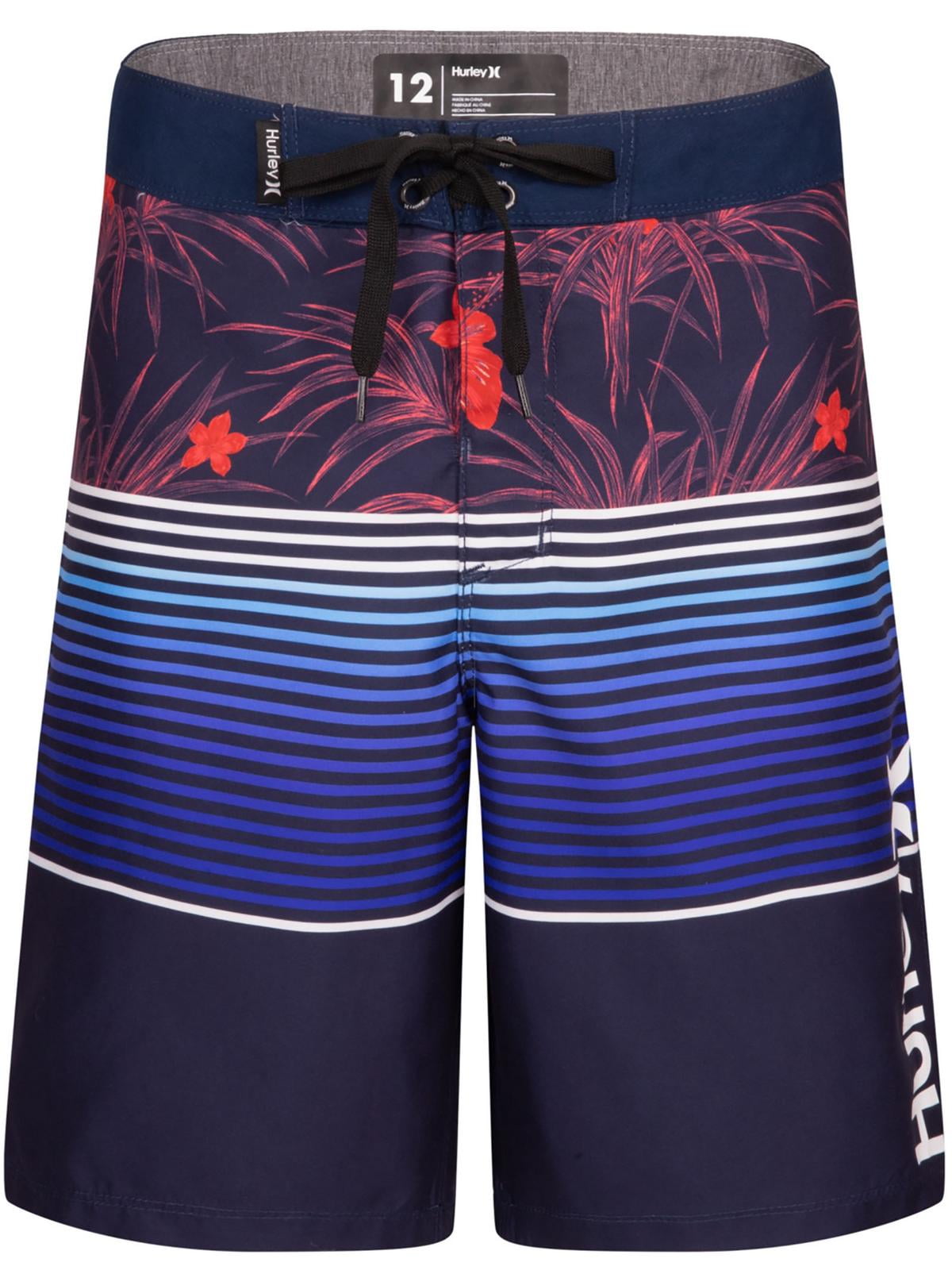Hurley Mens Logo Printed Swim Trunks