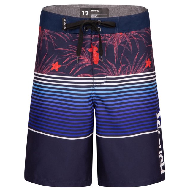 Hurley Mens Logo Printed Swim Trunks