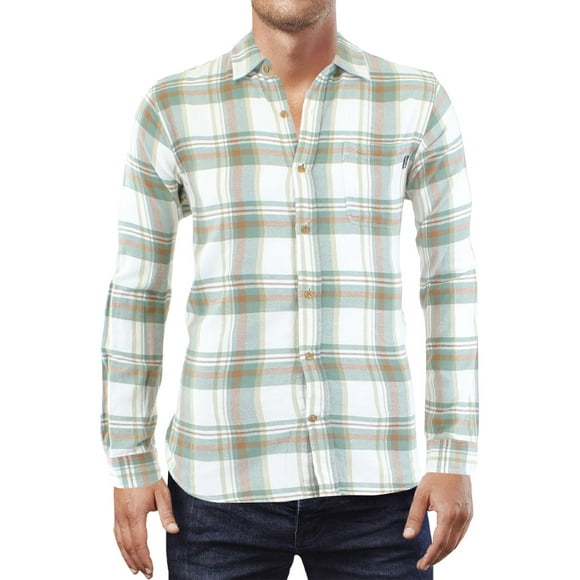 Hurley Mens Organic Portland Plaid Organic Cotton Button-Down Shirt