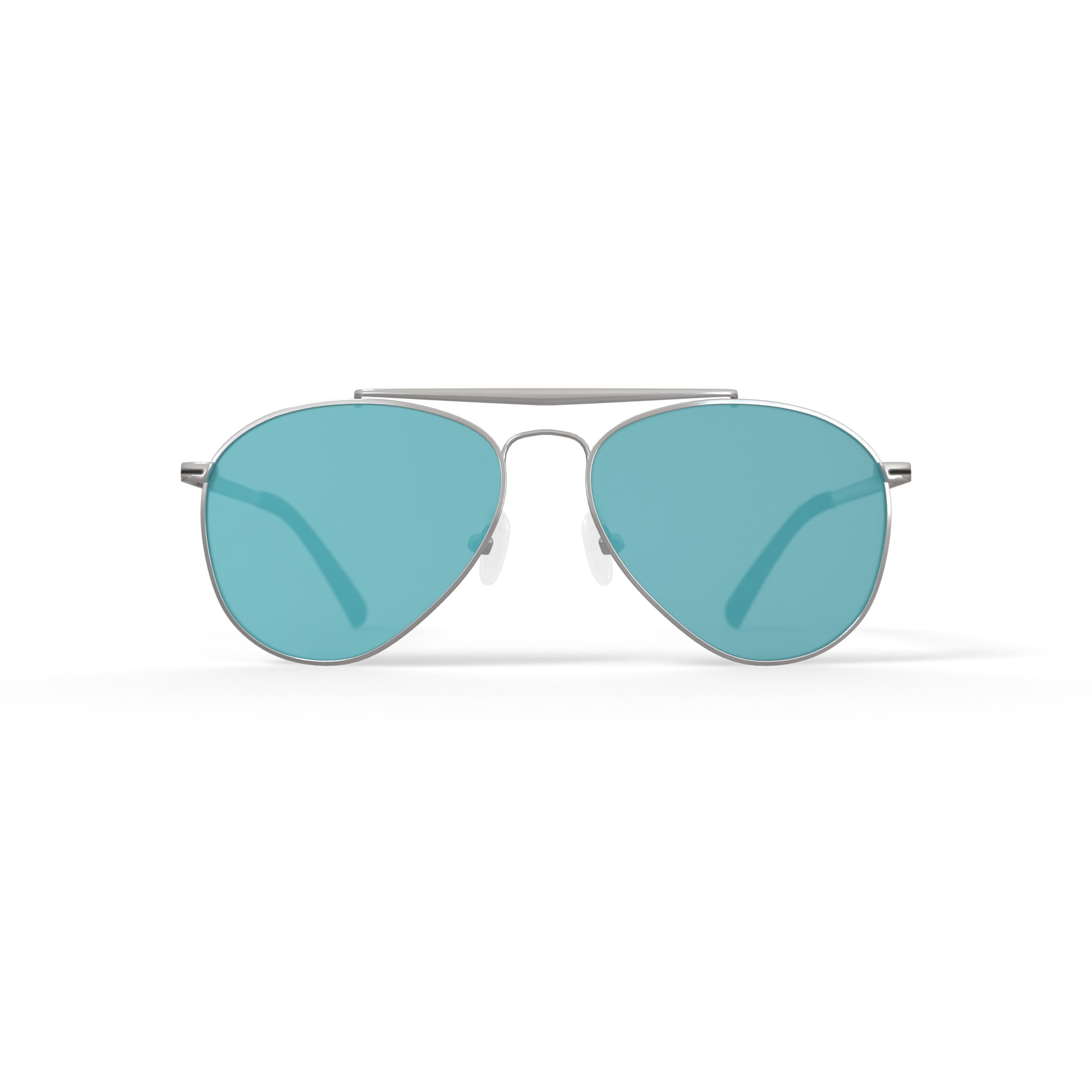 Hurley HSM4002P Sunglasses with Case, Shiny Silver, Aviator, Metal, 59-13-137