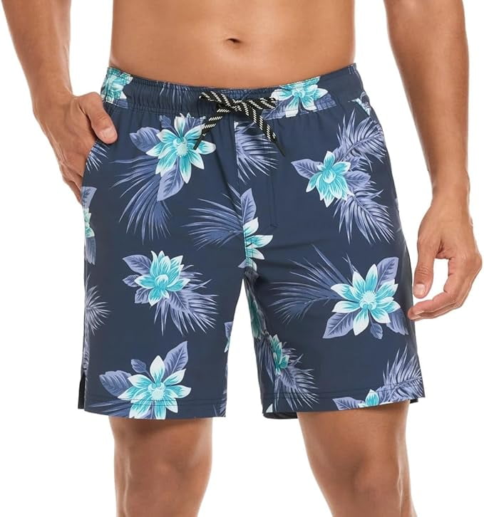 Hurley Mens Lightweight Volley Swim Short Trunk (US, Alpha, X-Large, Regular, Regular, Dark Blue Floral)