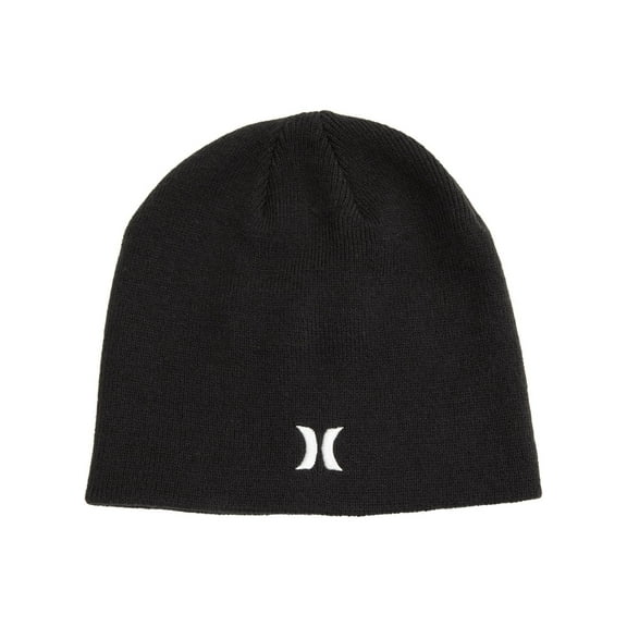 Hurley Mens Winter Hat Classic Icon Staples Beanie Black - NWT