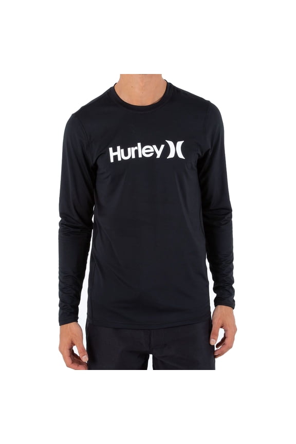 One & Only Surf Shirt Long Sleeve Surf Tee in Black in size Large