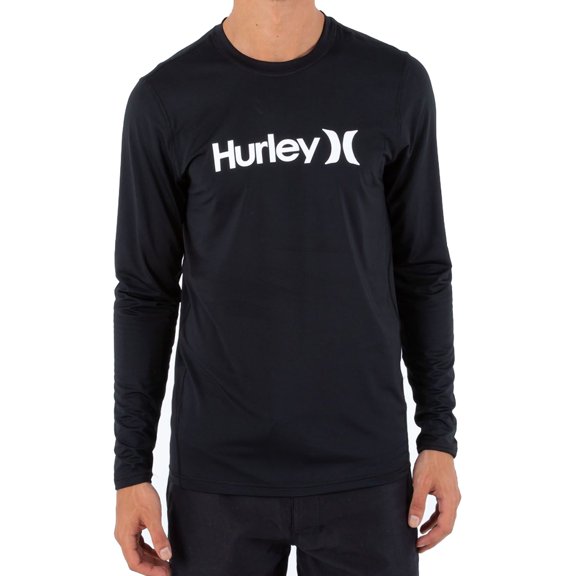 Hurley One & Only Surf Shirt Long Sleeve Surf Tee in Black in size Medium