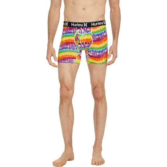 Hurley Pride Wave Tie-Dye Print Boxer Brief Multicolored MD 32-33" Waist