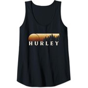 Hurley, VA Vintage Evergreen Sunset Eighties Retro Tank Top