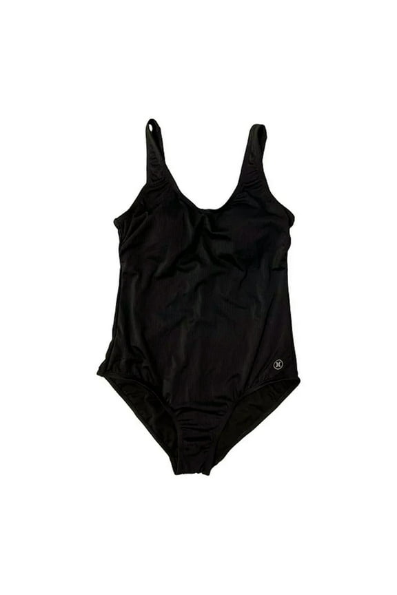 Women's 4 Way Stretch One Piece UPF 50+ Swimsuit (Black, S)