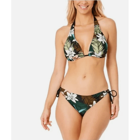 Hurley Women's Reversible Bikini 2 Piece, Black, Large