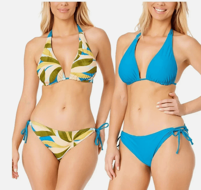 Hurley Women's Reversible Bikini 2-piece Set Swimwear Teal XS