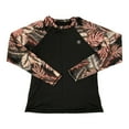 thumbnail image 1 of Hurley Women's UPF 50+ Long Sleeve Pull Over Rash Guard (Scattered Palm, M), 1 of 4