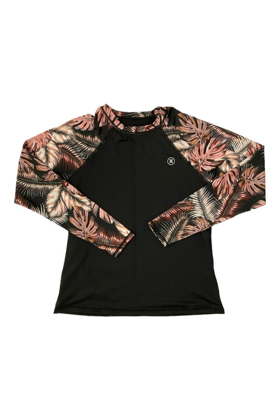 Women's UPF 50+ Long Sleeve Pull Over Rash Guard (Scattered Palm, S)