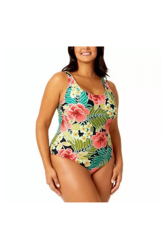 Women's UPF 50+ Stretch Midweight One Piece Swimsuit, Pink, XXL