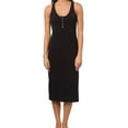 thumbnail image 1 of Hurley Womens Alexa Midi Dress, Black, Medium, 1 of 2
