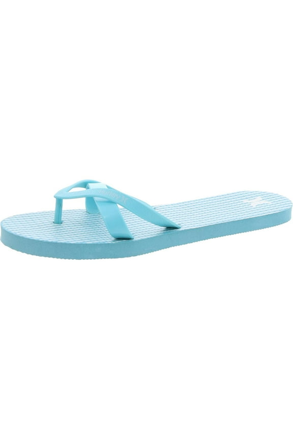 Womens Brave Logo Rubber Flip-Flops
