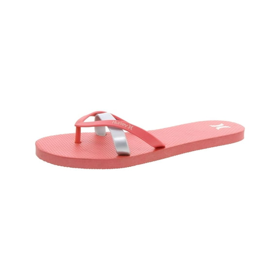 Hurley Womens Brave Logo Rubber Flip-Flops