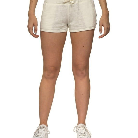 Hurley Womens Burnout Fleece Casual Walking Shorts, White, Medium