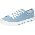 thumbnail image 1 of Hurley Womens Carrie Canvas Sneakers Low Top Lace Up Shoes Fashion Comfortable (Denim, 9), 1 of 6