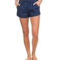 thumbnail image 1 of Hurley Womens Cindy Chambray Casual Walking Shorts, Blue, Large, 1 of 2