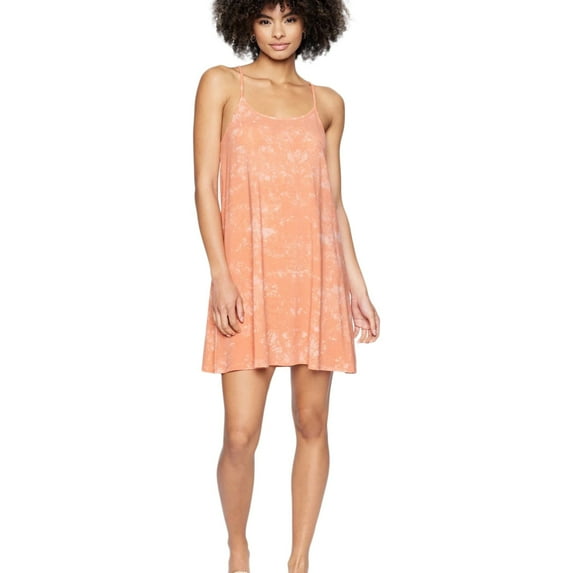 Hurley Womens Flowy Tank Dress, Orange, Medium