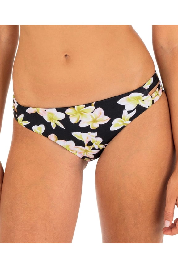 Womens Juniors Floral Print Nylon Swim Bottom Separates