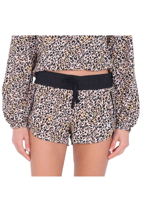 Womens Kat Printed Casual Walking Shorts, Multicoloured, Large