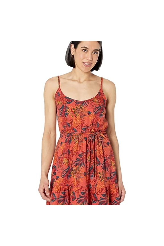 Womens Kris Tank Fit & Flare Dress, Orange, Small