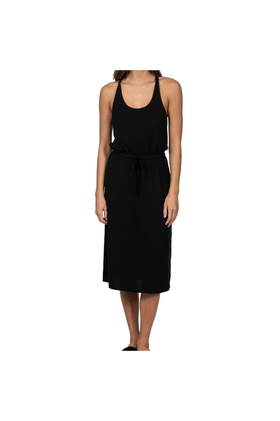 Womens Lo Racerback Midi Dress, Black, Small