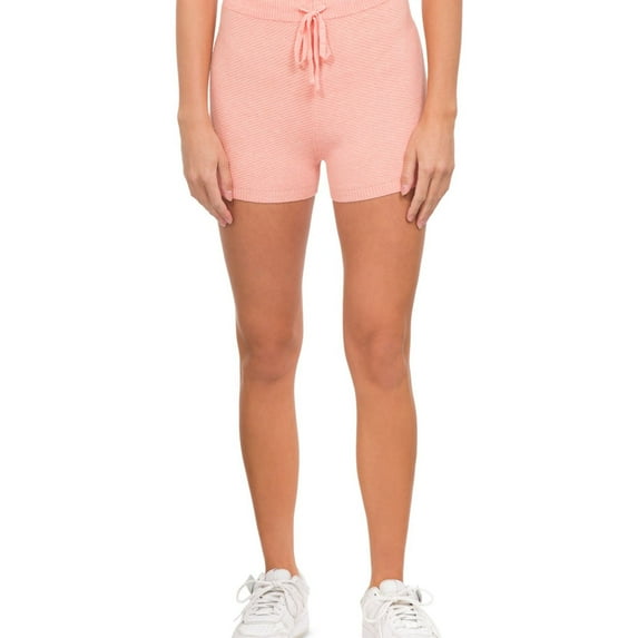 Hurley Womens Mia Sweater Casual Walking Shorts, Orange, Medium