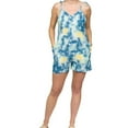 thumbnail image 1 of Hurley Womens Naturals Tie Strap Romper Jumpsuit, Blue, Medium, 1 of 2