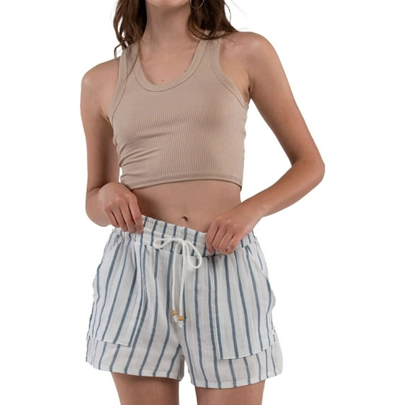 Hurley Womens Nova Casual Walking Shorts, White, Small