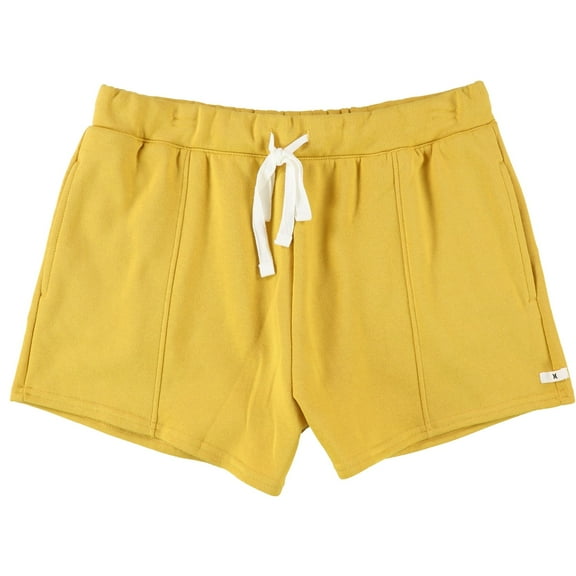 Hurley Womens Paneled Casual Walking Shorts, Yellow, X-Large