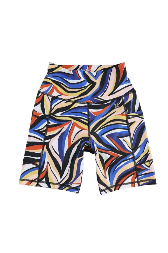 Womens Pocket Biker Athletic Walking Shorts, Multicoloured, Medium