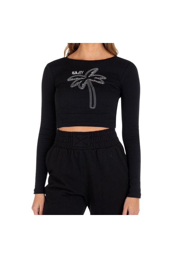 Womens Pom Tree Pullover Sweater, Black, Medium