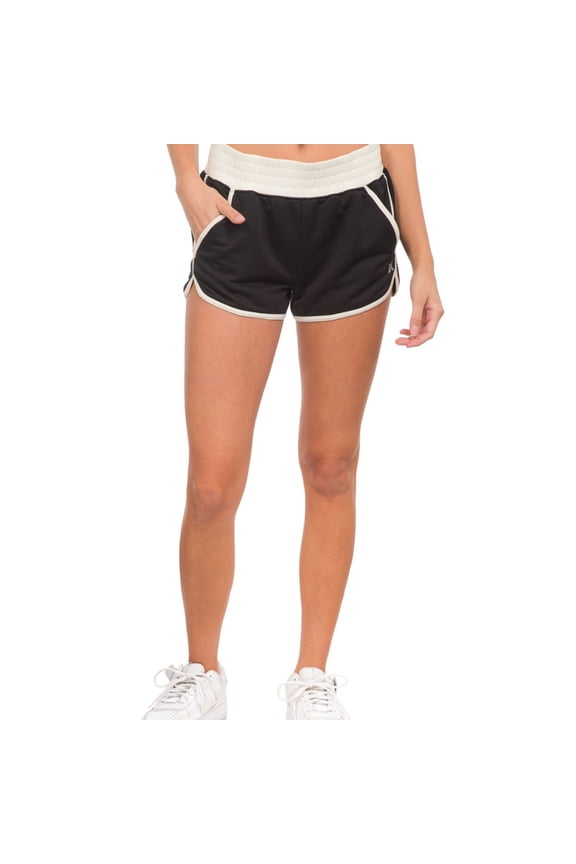 Womens Retro Tech Casual Walking Shorts, Black, X-Large