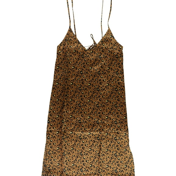 Hurley Womens Tie Back Slip Dress, Brown, X-Small