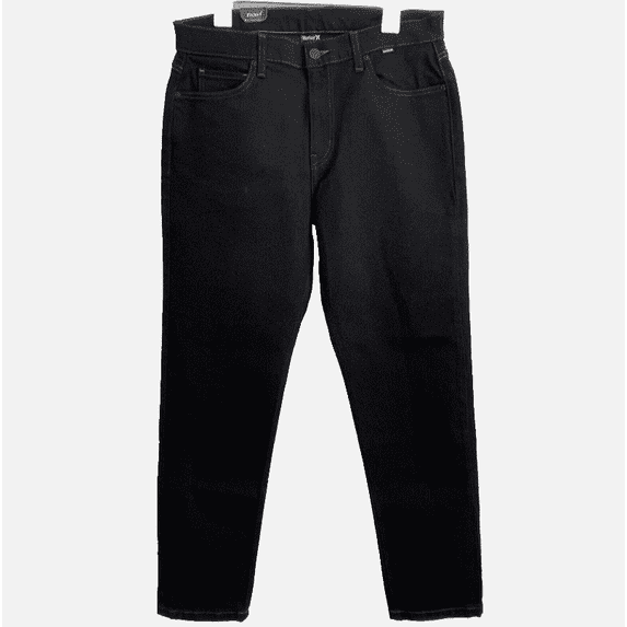 Hurley Worker Denim Leg Opening Slim Fit Stretch Pants Size 36 Black