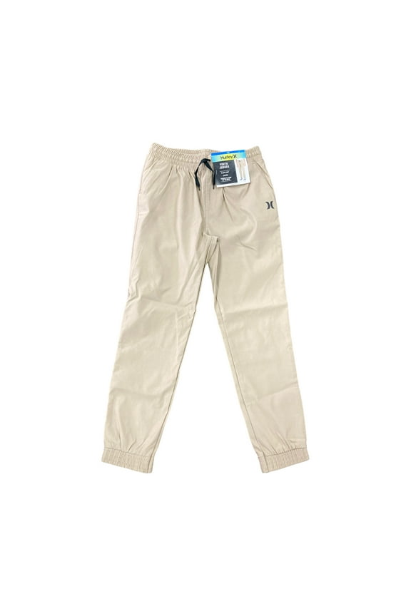 Youth Boy's Elastic Cuff Tapered Fit Hip to Ankle Stretch Jogger (Khaki, 5/6)