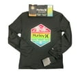thumbnail image 1 of Hurley Youth Boy's UPF 50+ H2O Dri Fit Long Sleeve Rash Guard Swim Top (Black, 4), 1 of 2