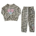 thumbnail image 1 of Hurley Youth Girl's 2 Piece Soft & Warm Long Sleeve & Pant Set (Tan Camo, 4/5), 1 of 1