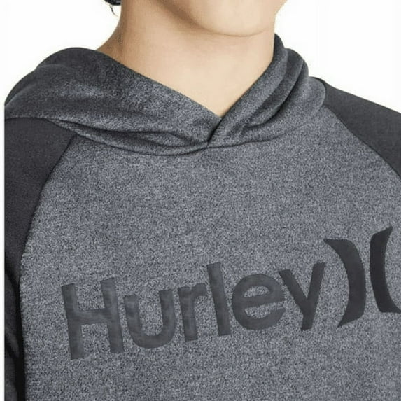 Hurley Youth H2O DRI Hoodie Gray Black Med