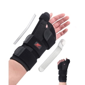 Hurmoya Wrist Brace with Thumb Spica for Carpal Tunnel & Tendonitis, Left Hand (Large)