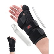 Hurmoya Wrist Brace Thumb Spica Splint Support for Carpal Tunnel, De Quervain's Tenosynovitis, Tendonitis Pain Arthritis Trigger for Man and Women (Large - Right Hand)