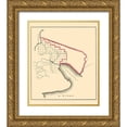 thumbnail image 1 of Huron 12x14 Gold Ornate Wood Framed with Double Matting Museum Art Print Titled - Saginaw Bay Area Michigan - 1835, 1 of 4