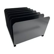 Huron 6-Compartment Steel File Organizer Black HASZ0144