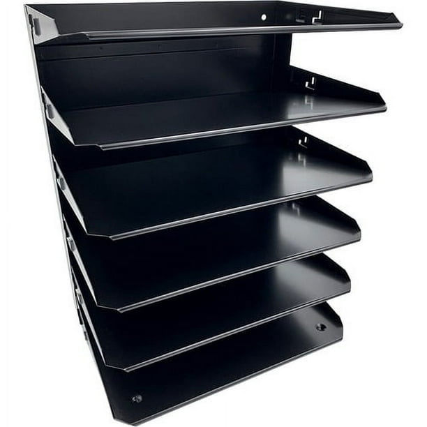 Huron Horizontal Slots Desk Organizer - 6 Compartment(s) - Horizontal - 6 Huron Horizontal Slots Desk Organizer - 6 Compartment(s) - Horizontal - 6
