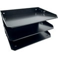 thumbnail image 1 of Huron Horizontal Slots Desk Organizer - 6 Compartment(s) - 6" Height x 12" Width x 8.8" Depth - Durable - Black - Steel - 1 Each | Bundle of 10 Each, 1 of 1