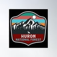 thumbnail image 1 of Huron National Forest Poster Wall Art, Modern Wall Decor, 16x16 UNFRAMED, 1 of 3