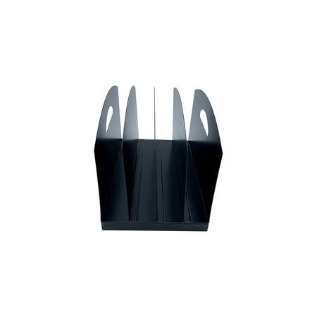Huron Vertical 4-Compartment Steel File Organizer Black (HASZ0169)